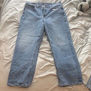 American Eagle Outfitters Super High rise ankle straight jeans